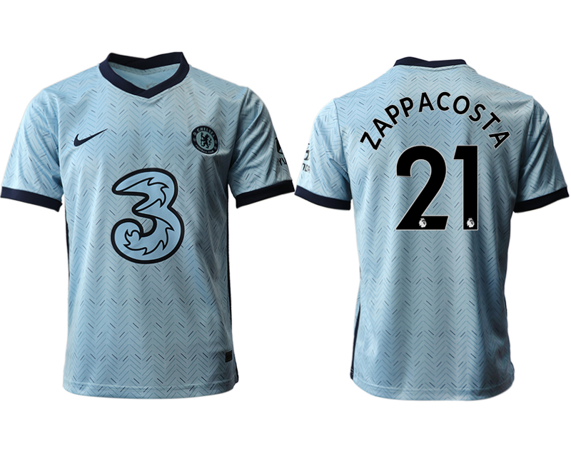 Men 2020-2021 club Chelsea away aaa version #21 Light blue Soccer Jerseys